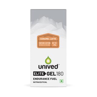 Unived Elite Gel 180 for Quick Energy, Stamina & Recovery Caramel Latte