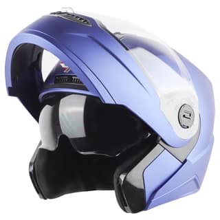 Steelbird SBA-7 7Wings ISI Certified Flip-Up Helmet for Men and Women with Inner Smoke Sun Shield with Skull Cap Steelbird SBA-7 7Wings ISI Certified Flip-Up Helmet for Men and Women with Inner Smoke Sun Shield with Skull Cap - Dashing Blue / Large 600 M