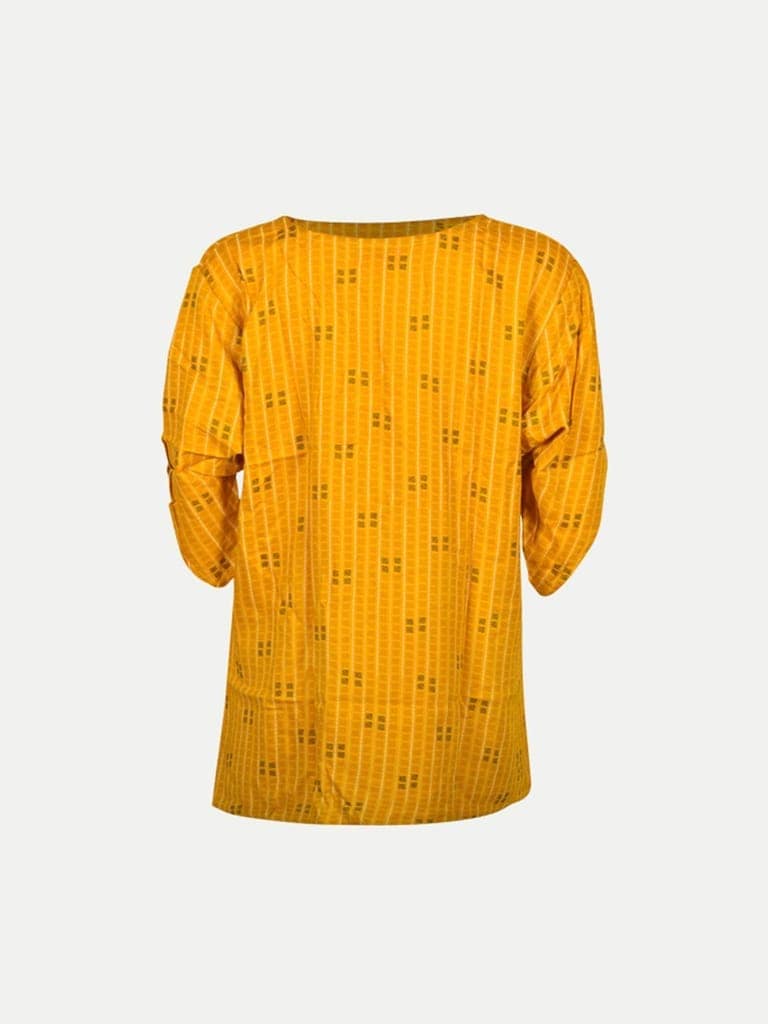 Women Printed Blouse- Yellow Colour view 4