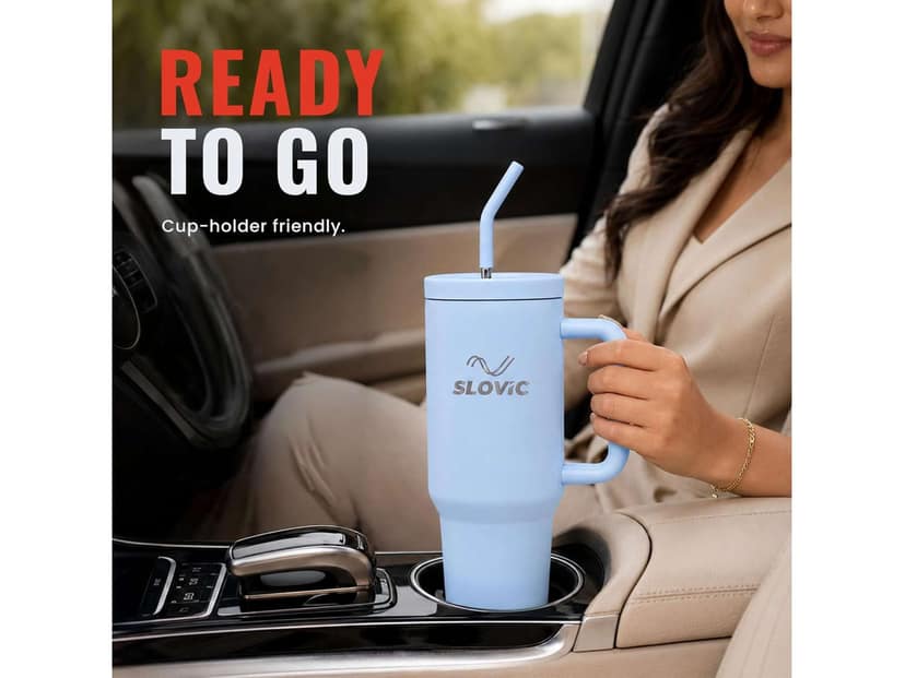 Slovic Stainless Steel Insulated Tumbler 1200ml - Blue view 2