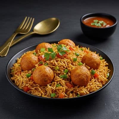 Veg. Manchurian Fried Rice