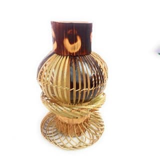 Handicraft Flowers Vase Wood Handicraft