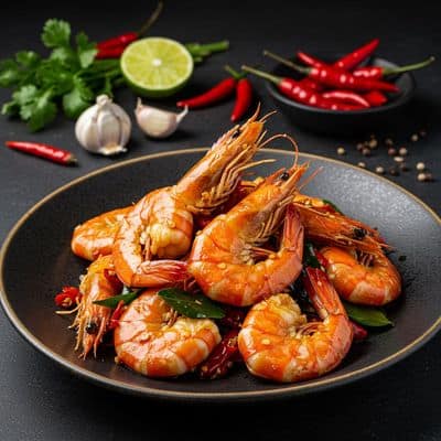 Chilly Prawns.