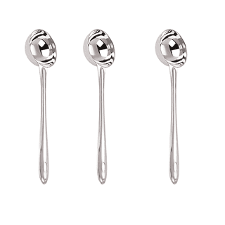 SHINI LIFESTYLE Heavy Grade Stainless Steel Kitchen Cooking & Serving Spoons/Utensils/Kalchi Export Quality(Set of 3)