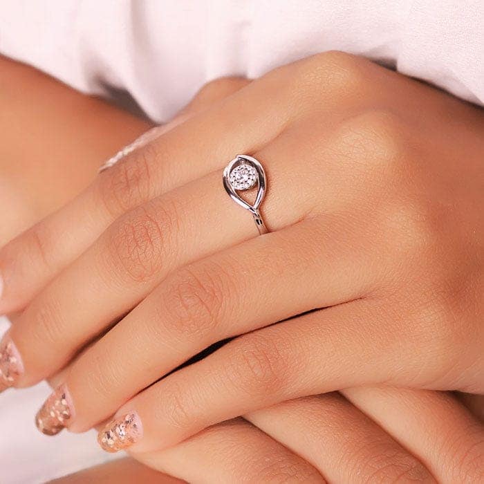 Silver Crest Eye Ring view 2