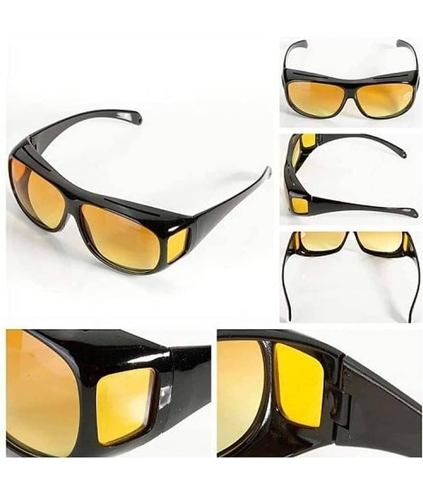 GEEO Day & Night HD Vision Black Riding Goggles ( Pack of 2 ) view 2