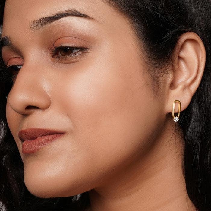 18k Gold Plated Silver Starlight Earrings view 2