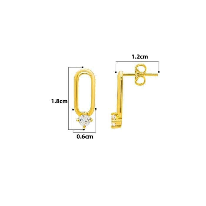 18k Gold Plated Silver Starlight Earrings view 4