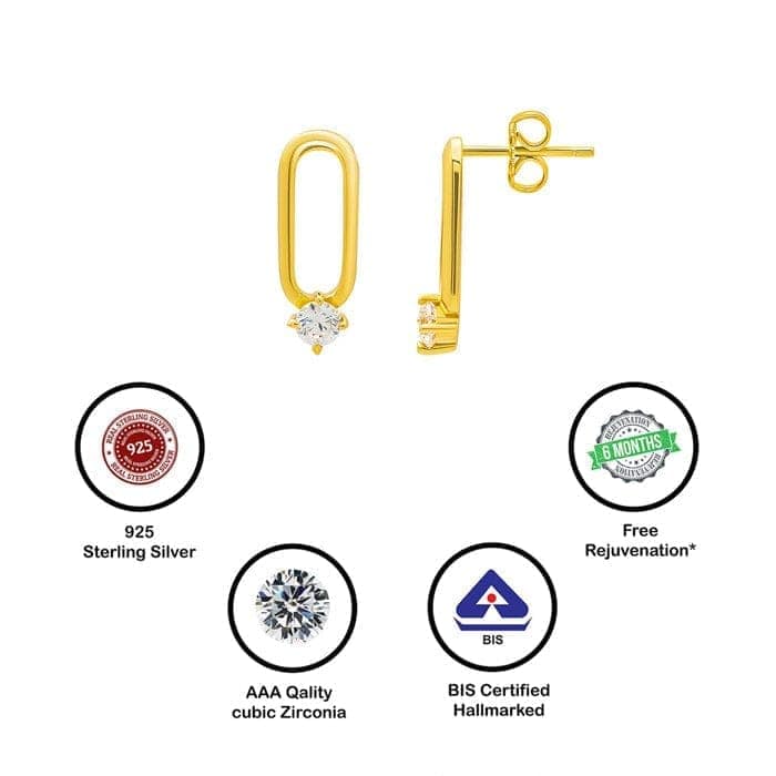 18k Gold Plated Silver Starlight Earrings view 7