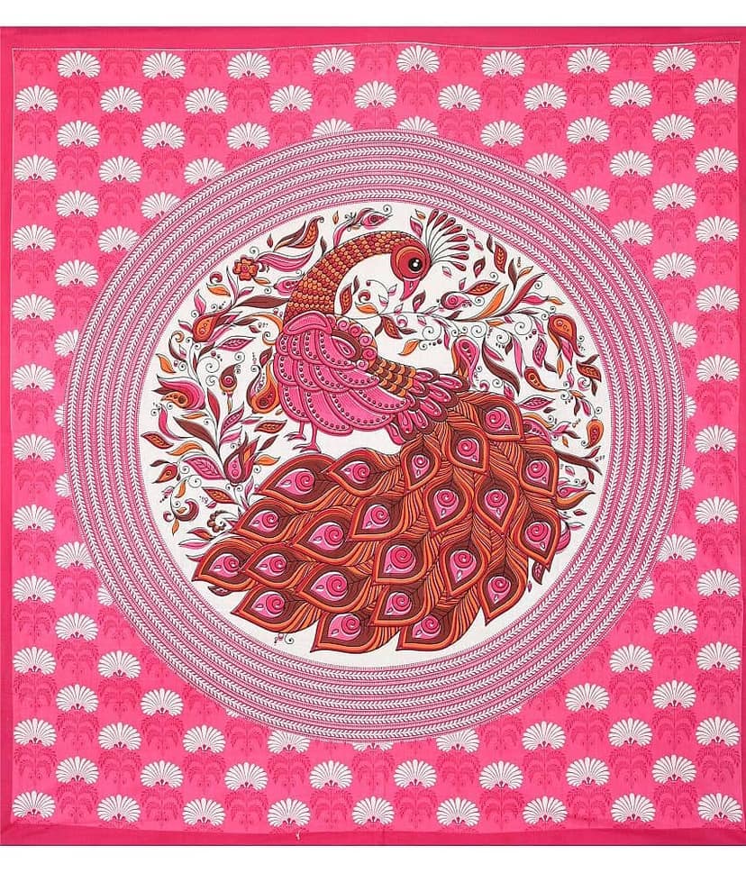 Cosito Cotton 1 Double Bedsheet with 2 Pillow Covers ( Pink ) view 2