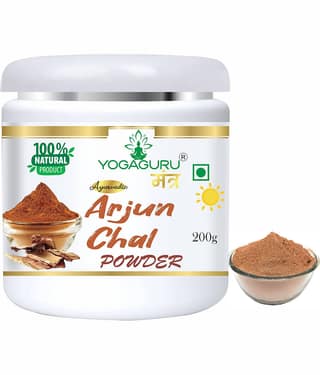 Yogaguru Mantr Arjun Ki Chaal Powder, Arjuna Bark, Arjun Chal Tree Chhal 200Gm