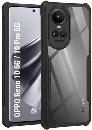 PLUGTECH Slim Shockproof Case | Matte Black Soft | Drop Protection | Precise Cutouts | Premium Mobile Cover for Oppo Reno 10 Pro