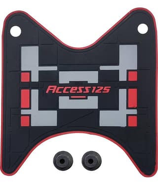 AUTOXYGEN Anti skid Scooter/Scooty Foot Mat Rubber Floor Mat Accessories for Suzuki Access 125 New (Red, Grey & Black)
