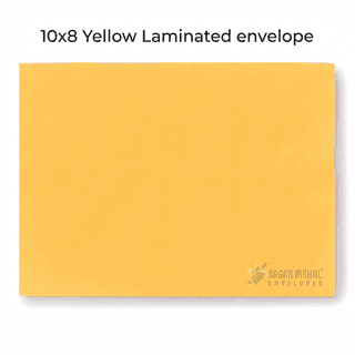 Sagar Mahal Yellow Laminated Envelope - 10x8 Inches