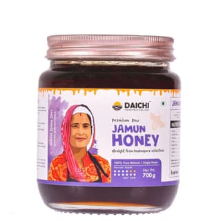 Daichi Jamun Honey - 100% Raw & Unprocessed, Straight from beekeepers, Cruelty-free, No Sugar or Additives 350gm(Pack of 1)