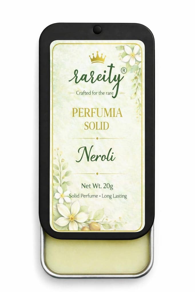 Rareity Solid Perfume – Neroli Fragrance | Fresh Floral Citrus Long Lasting Balm Perfume | Pocket Perfume | Alcohol-Free | 20g| Travel-Friendly