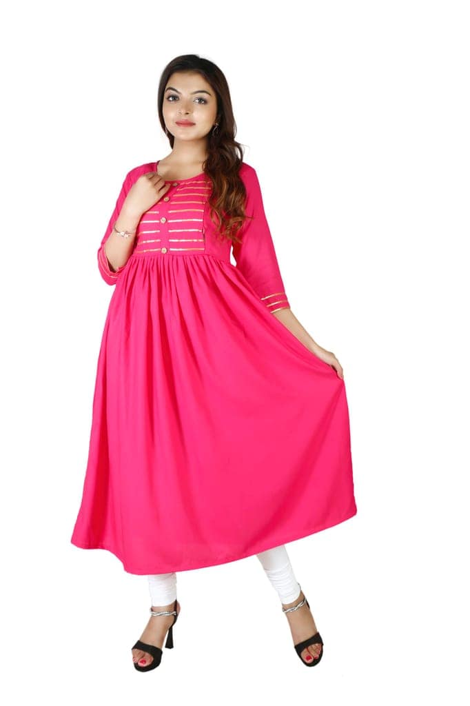 MAHIRA 'S COMFORT Maternity Gown: Stylish Rayon Feeding Kurti for Pregnancy and Breastfeeding view 2