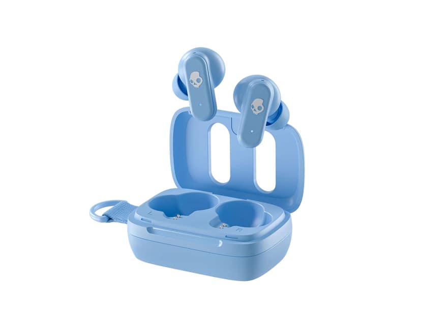 Skullcandy Dime 3 True Wireless Earbuds, Multipoint Bluetooth Pairing, 20-Hour Battery Life, Built-in Mic, Auto Connect, Compatible with iPhone - True Preppy Blue