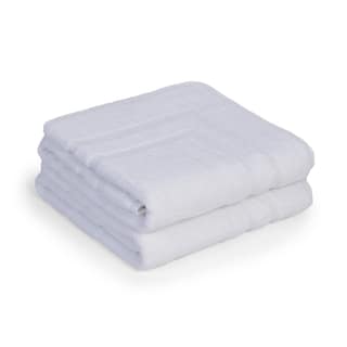 Feather & Spun Bath Mat (Pack of 2) | Lavender Fragrance | Oeko-TEX® Standard 100 | Anti Microbial | Fade Resistant | Double Needle Stitch | 100% Cotton - 791 GSM - 58 cms x 81 cms (Pure Snow)