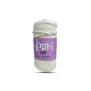 Pari Macrame Cotton Cords 5mm Single Strand Soft Twisted Rope for DIY Crafts, Knitting, Plant Hangers.