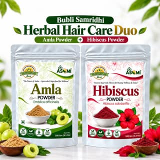 Herbal Hair Care Duo Amla Powder + Hibiscus Powder