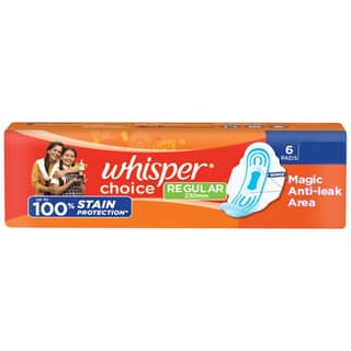 Whisper Choice Regular, 6 Pads