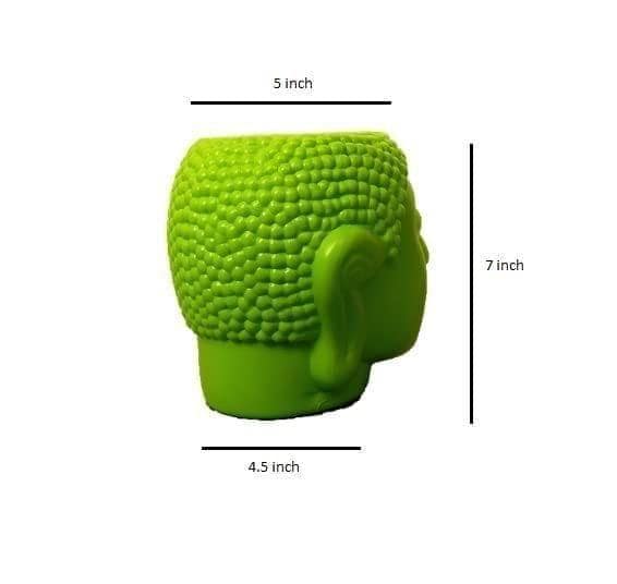 The Ubals Buddha Shape Plastic Indoor Planters Table Top (Plastic Pot ONLY and Without Plant), Pack 2 view 2