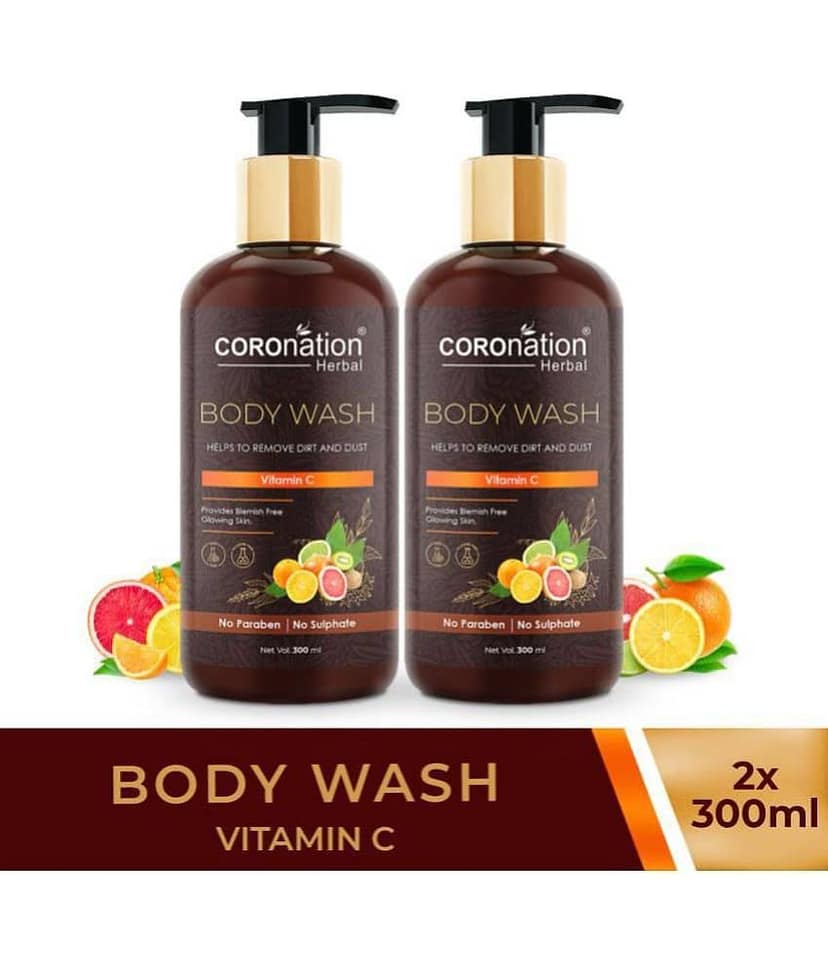 coronation herbal Vitamin C Body Wash 600 mL Pack of 2