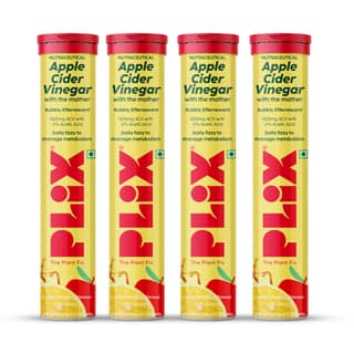 Fitness Journey - Apple Cider Vinegar Effervescent pack of 4 tubes__1 Month__60 Tablets