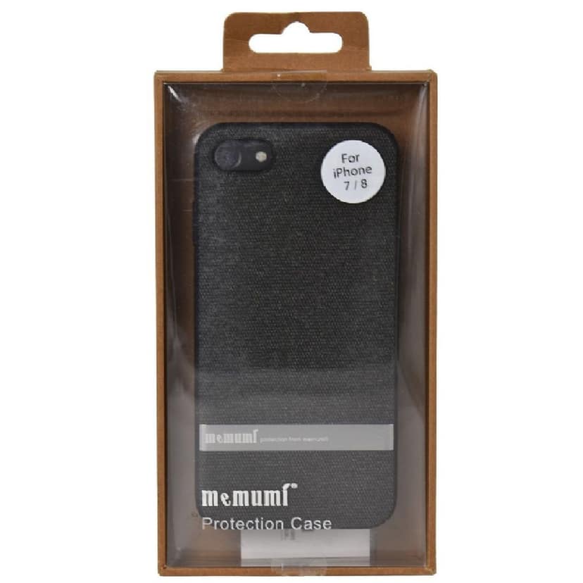 Memumi Jazz Series Hard Canvas / Fabric Back Cover for Apple iPhone 7/8, Shockproof - Black (4.7") view 4