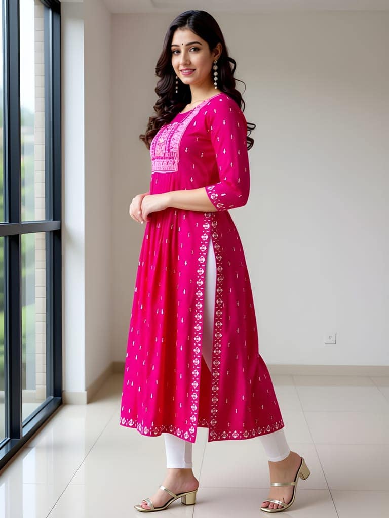Designer Kurti for Women | Elegant Pattern | Modern Ethnic Wear for Festive and Casual Occasions view 3