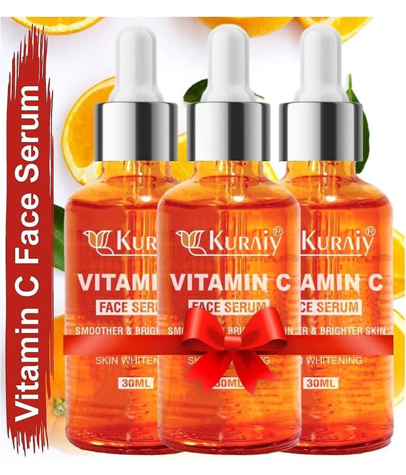 KURAIY Vitamin C Face Serum For Radiant Glow For All Skin Type 30ml ( Pack of 3 )