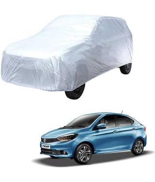 Autoretail Silver Color Car Cover Without Mirror Pocket Polyster For Tata Tigor