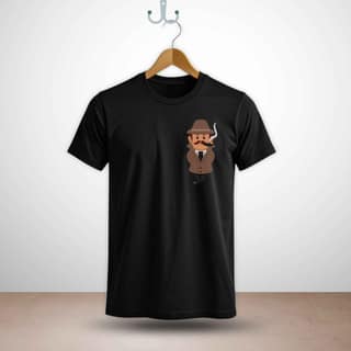 Trishoolin Dapper Detective Anime Theme T-Shirt | Design 40014MB | Cotton Regular Fit | Crew Neck / Round Neck Half Sleeve | Pack of 1