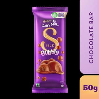 Cadbury Dairy Milk Silk Bubbly Chocolate Bar, 50 G