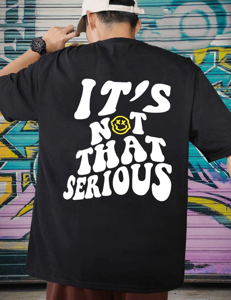 SCOTT FINCHER Men's It's Not That Serious Graphic T-Shirt : AA(ARN)BLACK_228