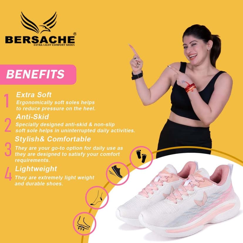 Bersache Premium Sports ,walking,Gym,cricket, Trending Running Shoes For Women's view 2