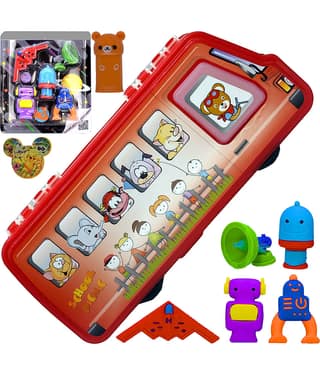 Eraser + Pencil Sharpeners + Pencil Box Pouch Cases