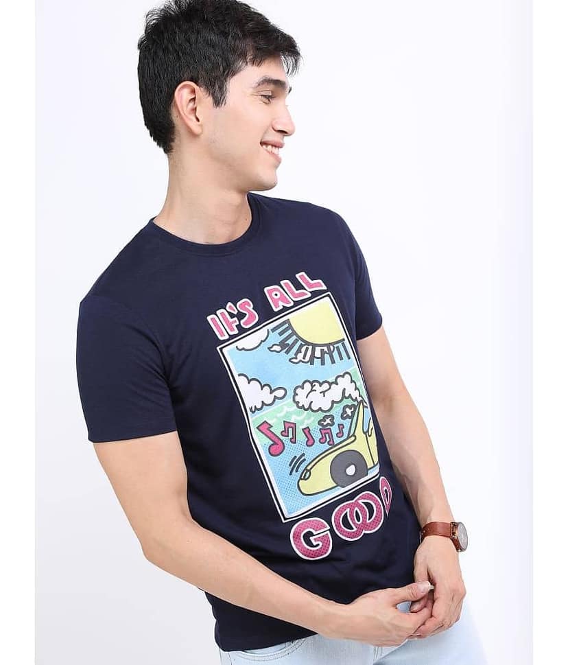 Ketch Pack of 1 Polyester Slim Fit Men's T-Shirt ( Navy ) view 6