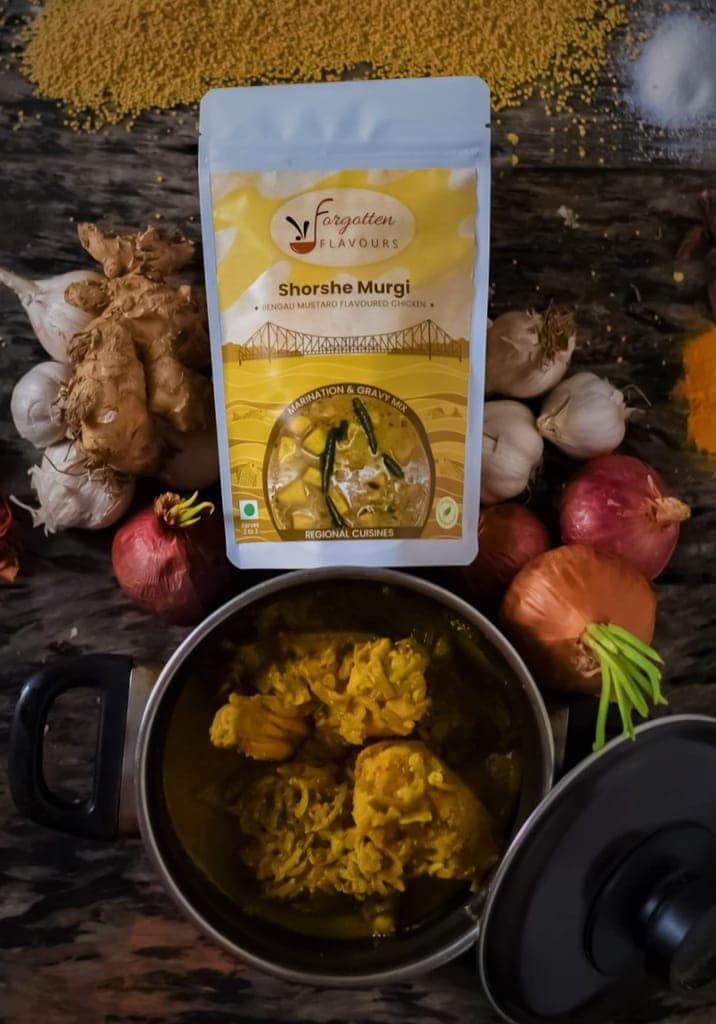 Forgotten Flavours Combo Pack of Gravy Mix Bengali Shorshe Murgi (Mustard / Sarson Chicken) and Kashmiri Yakhni Gosht (Fennel / Saunf Based) view 3