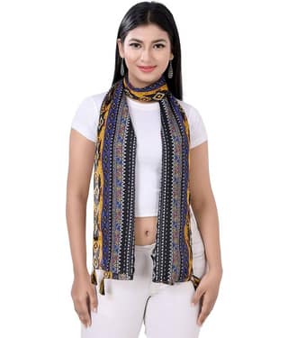 JVNINE - Multicolor Polyester Women's Stole ( Pack of 1 )