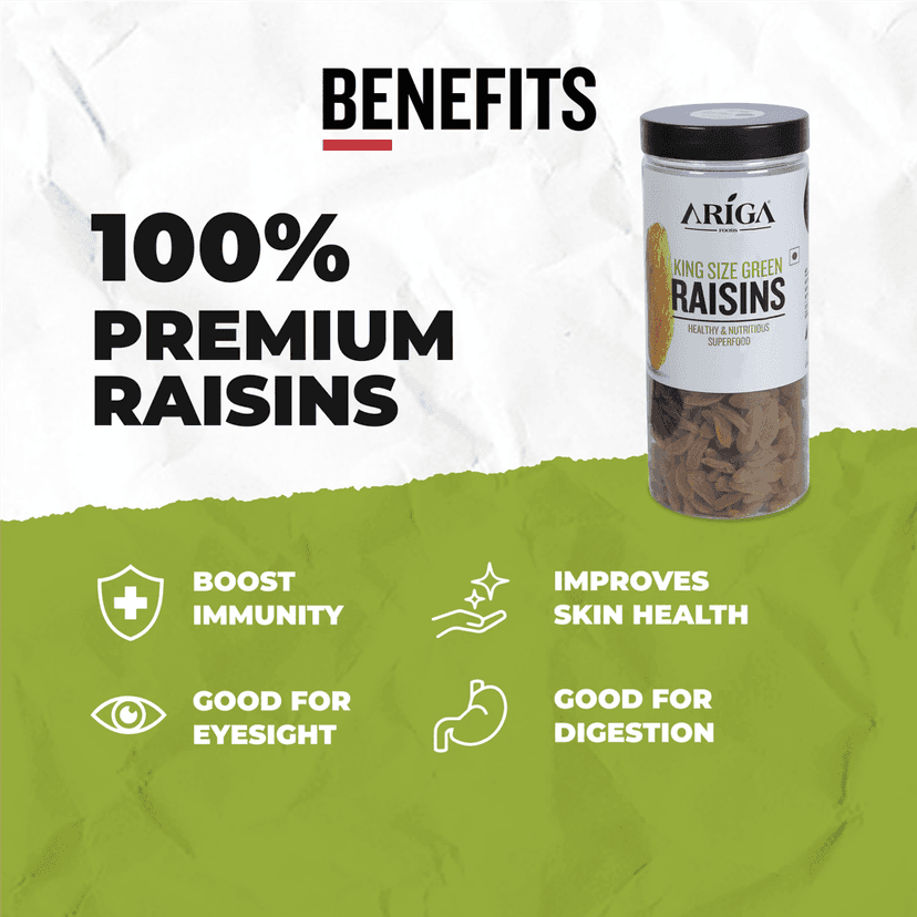 Ariga Foods King Sized Healthy & Nutritious 100% Natural Raisins 1kg (2 x 500 g) view 5