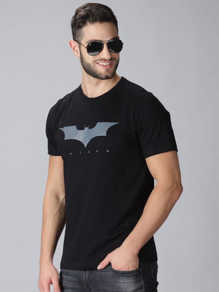 Cotton Black Batman T-Shirt view 3