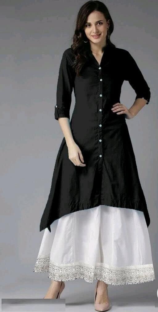 Buy & Try Women's Rayon Kurti Set | Rayon Kurit Palazzo Set | Kurti with Palazzo | Triangle Kurtis. view 8