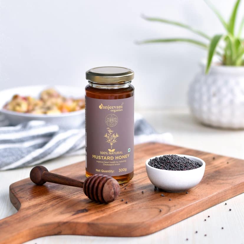 Sanjeevani Organics 100% Natural Mustard Honey 300g | Monofloral, Unpasteurized, No Additives & Preservative-Free | Rich in Flavor & Nutritious view 10
