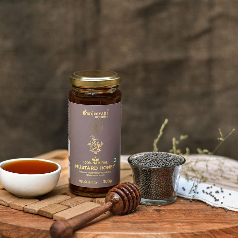 Sanjeevani Organics 100% Natural Mustard Honey 300g | Monofloral, Unpasteurized, No Additives & Preservative-Free | Rich in Flavor & Nutritious view 5