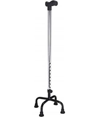 KDS SURGICAL 4 Leg Black Base Steel Walking Sticks