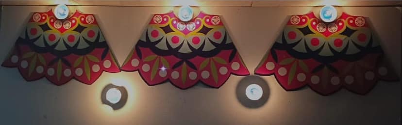 The Brown Box-Readymade Rangoli for Floor, Big Size Rangoli,Artificial Rangoli,MDF Rangoli,Rangoli mat view 2