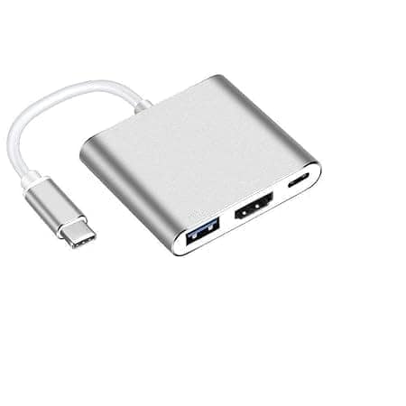 USB-C to HDMI Adapter, 3 in 1 Type-C to HDMI Multiport Adapter Converter with USB 3.0 Port and USB C Charging Port