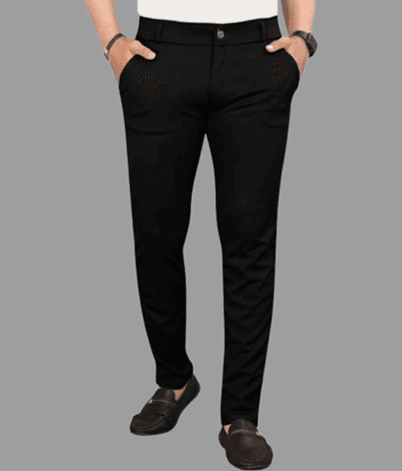 DWIDEN Regular Flat Men's Chinos - Black ( Pack of 2 ) view 2
